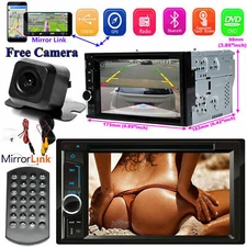 Mirror Link Bluetooth Car Stereo DVD CD Player 6.2" Radio SD/USB In-Dash For GPS