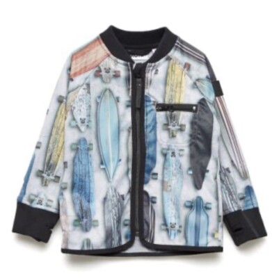 MOLO Ulas Shell Boys Skateboard Print Jacket Size 8 128 