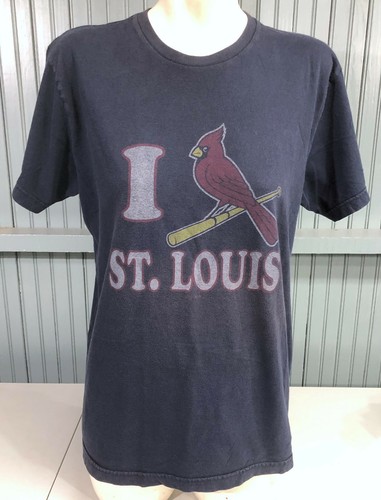 I Love St. Louis Cardinals Majestic L T-Shirt  - Picture 1 of 3