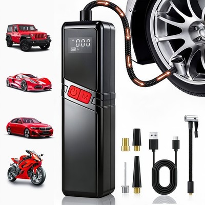 12000A Portable Wireless Car Inflator Hand Pump with LED Lighting 1500mAh