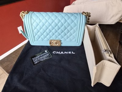 Chanel Boy Bag Medium Caviar Turquoise