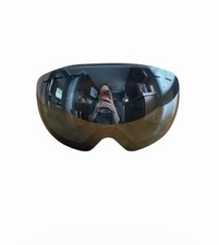 New Unbranded Snowboard Ski Goggles Silver Mirror Lens Adjustable Strap Y2K