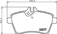 Bremsbelagsatz Scheibenbremse Hella Pagid 8DB 355 011-381 FüR Mercedes Klasse