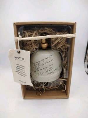 Demdaco Inspired Bell 'Happy Forever' Bell Ornament - Wedding Engagement Gift