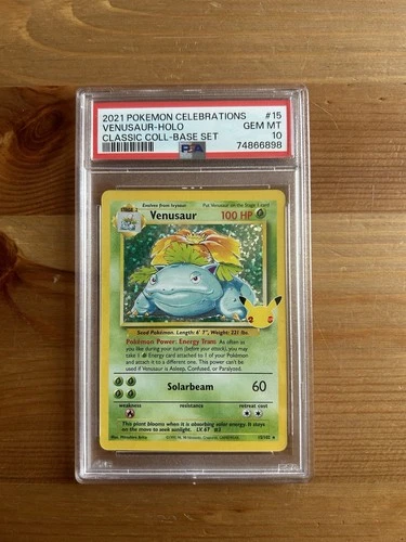 2021 Pokemon Celebrations Classic Collection #15 Venusaur-Holo  PSA 10