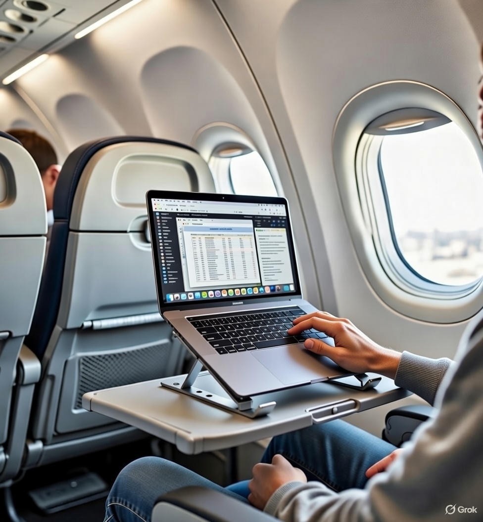 Support PC Portable Aluminium Ventilé Gris Sidéral : Rehausseur Ergonomique Pliable pour MacBook