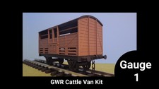 GWR Cattle Van Kit Brown - Gauge 1