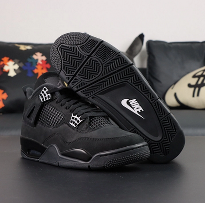 #ad Jordan 4 Retro Black Cat 2025 Men#x27;s Mid Top Basketball Shoes Size 7 12 $99.00