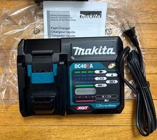 Makita DC40RA 40V Max XGT Rapid Optimum Charger Fast - Black/Blue