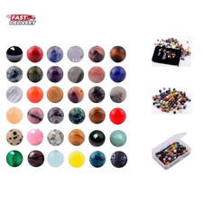Natural Stone Beads 100pcs Round Genuine Real Stone Beading Loose Gemstones H...