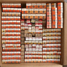 BIG LOT OF 200 VINTAGE NEW OLD STOCK RADIO, TV, STERO VACUUM TUBES