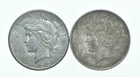 1923-S & 1923 Peace Silver Dollar $1 Bullion Collection Lot *177