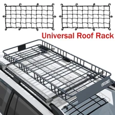 84Inch Extendable Roof Rack Basket 500LB Heavy Duty Cargo Carrier for SUV Truck