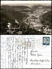 Ansichtskarte Lichtenstein (Württemberg) Schloss Lichtenstein - Talblick 1964