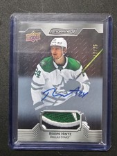 2023-24 Upper Deck Engrained Patch Auto 12/25 Roope Hintz #30 - 3 Color Patch