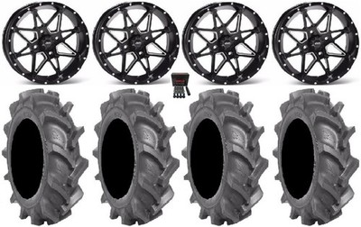 ITP Tornado 14'' Wheels Black 28'' BKT AT 171 Tires Kawasaki Teryx Mule