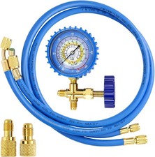 Ac Recharge Kit With Gauge R410a R134a R22 Refrigerant Charging Hose Kit 59 H