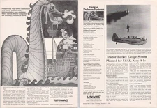 Univac Defense Systems 1966 2 Page Print Ad Military Computer High-Speed Subs