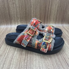 AEROSOLES AWARE X LAURA ASHLEY. Olivia Floral Patchwork Slides Sandals Size 10 M