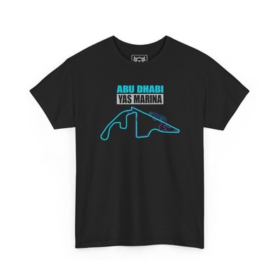 Abu Dhabi GP Racing T-Shirt - Yas Marina Circuit Map Tee - Formula Fans Gift