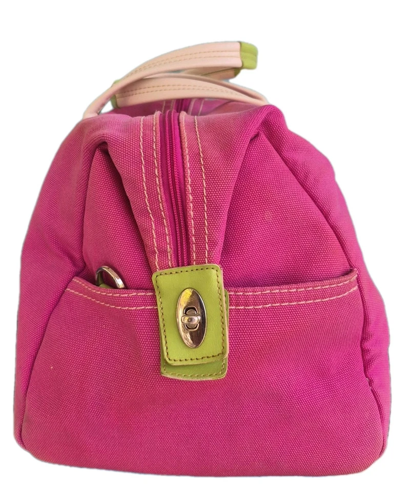 Bolso de Mano Diane Von Furstenberg Shopper Barco Rosa Caliente y Verde Lima XL Foto 4 de 4