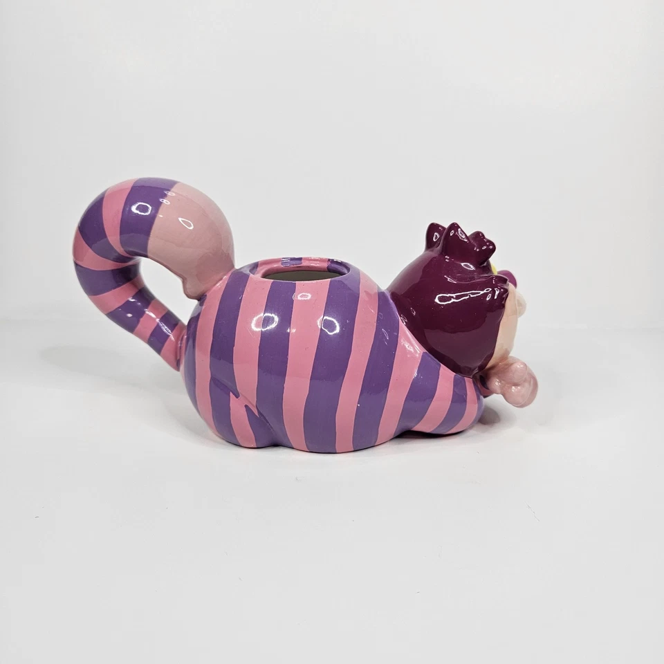 Walt Disney Gallery 1990 Alicia en el País de las Maravillas Cheshire Gato Tetera/Crema Sin Tapa Foto 4 de 4