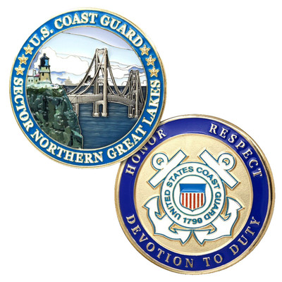 USCG COAST GUARD SECTOR NORTHERN GREAT LAKES 1.75'' CHALLENGE COIN