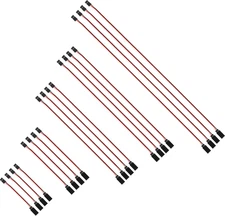 20 Pieces 3-Pin Servo Extension Cable Wire Cord Female to Male RC Servo Extensio