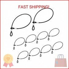 10PCS Stainless Steel Cable with Loops, 12 Inch 2mm Security Cable Short Wire Lo