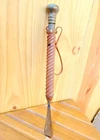 Vintage Wooden Shoe Horn – Solid Brass Handle, Handmade Long Shoe Dressing Aid