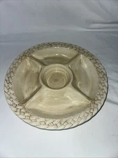 Harry & David A Santos Portugal Ceramic Chip Dip Serving Dish 14” 5 Compartment