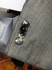 RECENT Ermenegildo Zegna Brown Grey Glen Plaid 15 milmil 15 Sport Coat 44 L