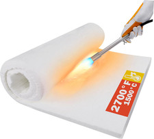 Ceramic Fiber Insulation, 24"X15.7"X1" Thick, 2600F Fireproof Insulation Blan...