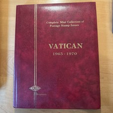 Vatican Stamp Album 1963-1970 Complete Set In Kenmore Album MNH