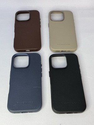 4 Sandmarc iPhone 16 Pro Leather Cases (Sand, Navy, Brown, Black)