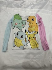 Pok mon Size 8 Pajama Set Blue and Pink Long Sleeve Shirt and Pants