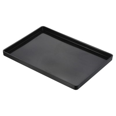 15x11'' Fast Food Tray, Plastic Serving Tray Smooth Surface Black