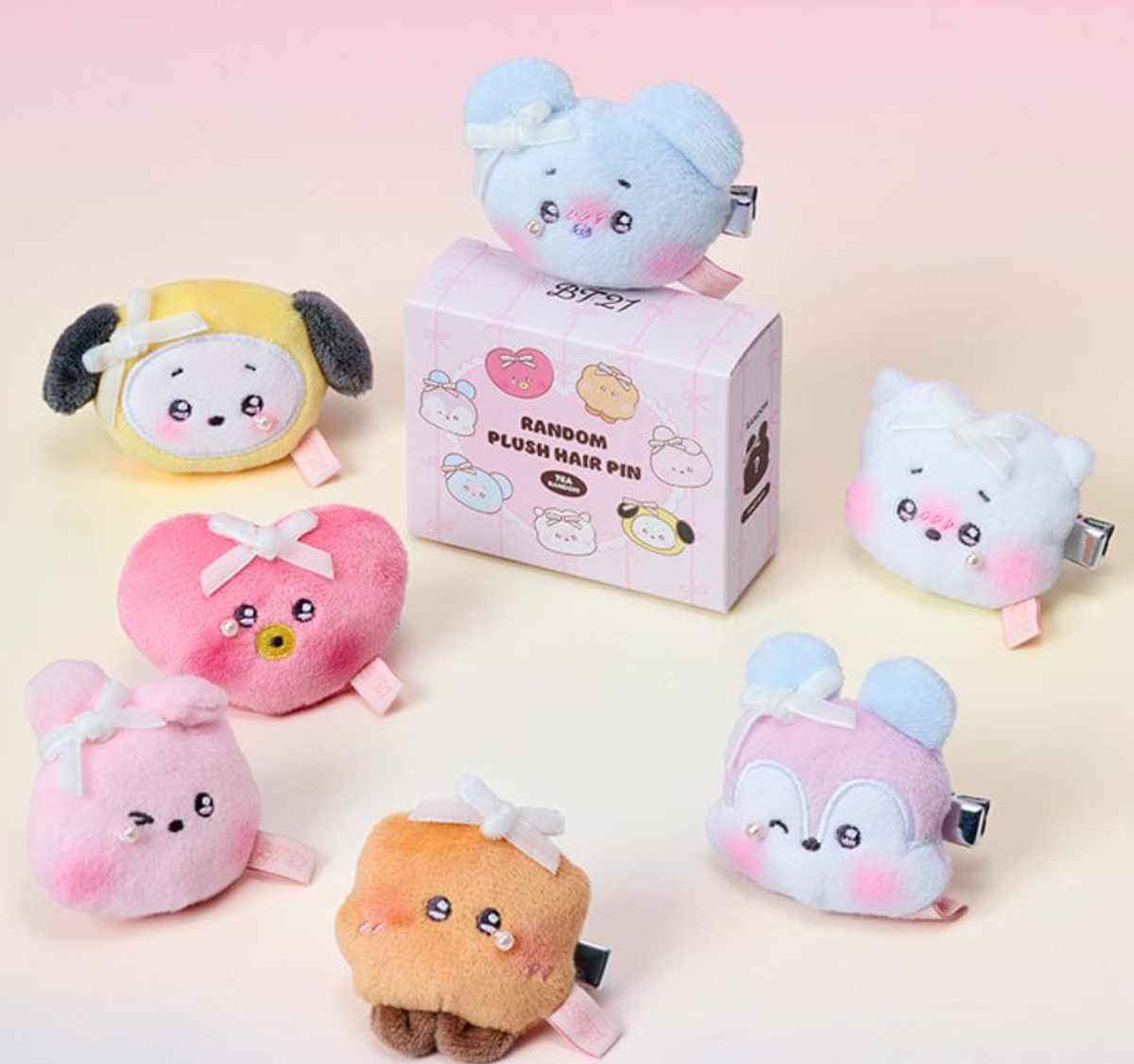 BT21 minini Ribboned U Plush Keyring Official LINE FRIENDS KPOP