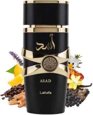 ASAD Lattafa Perfume for Men Fragrance Spray Woody Amber Vanilla