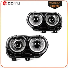 Pair Headlights Assembly w/LED DRL For 2015-2022 Dodge Challenger Headlamp