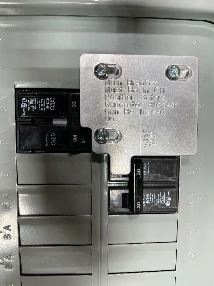 Enclavamiento generador 100 amperios Eaton o Siemans o ITE #WR 78 Foto 4 de 4