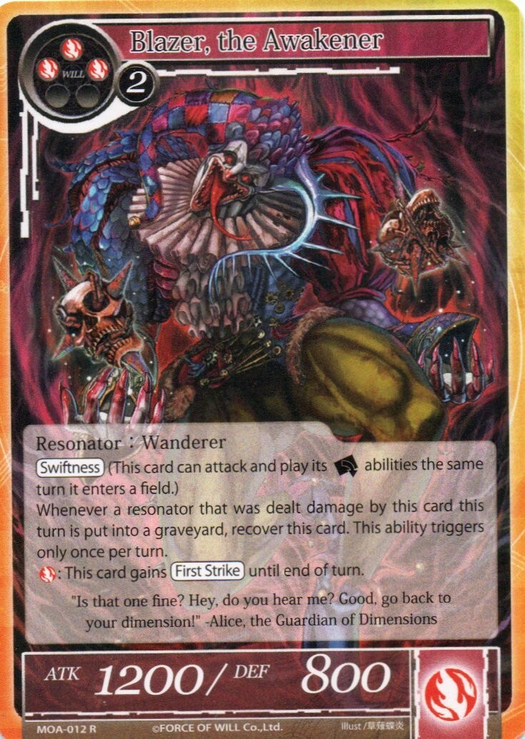 Force of Will TCG - MOA - Blazer, the Awakener #12 Rare | eBay Force of Will TCG - MOA - Blazer, the Awakener #12 Rare | eBay
