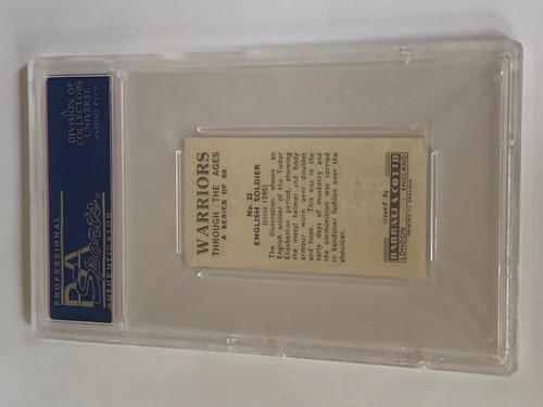 Barratt 1962 Warriors Through Ages Tobacco Card PSA 8 English Soldier #25 Tudor - Picture 4 of 4