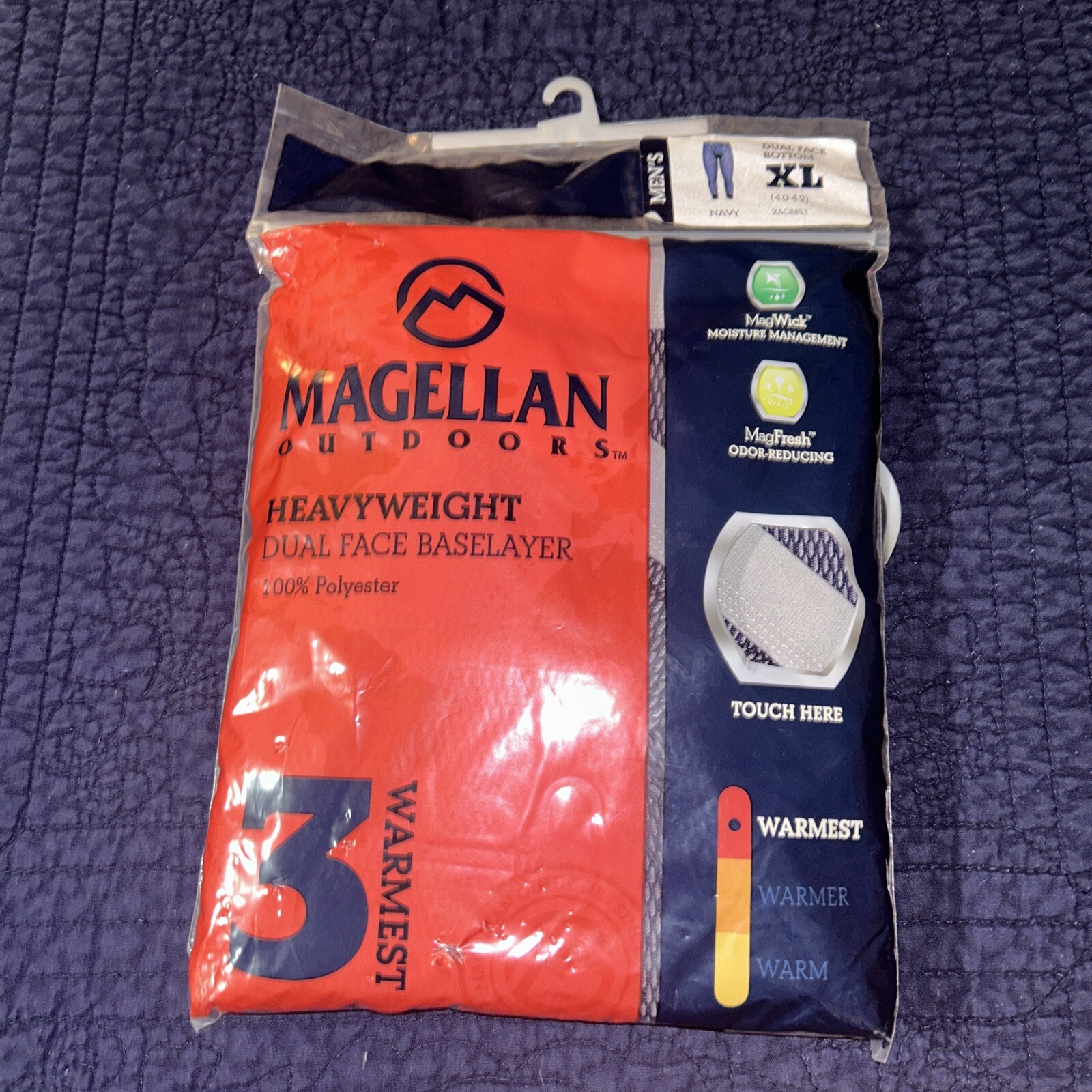 Magellan Outdoors mens 3 warmest heavyweight grid fleece base layer