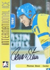 06-07 itg game international ice 1984 thomas steen team sweden autograph auto
