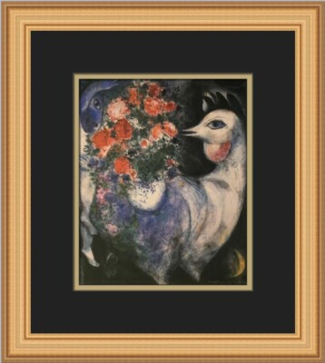 Marc Chagall The Blue Rooster Custom Framed Print