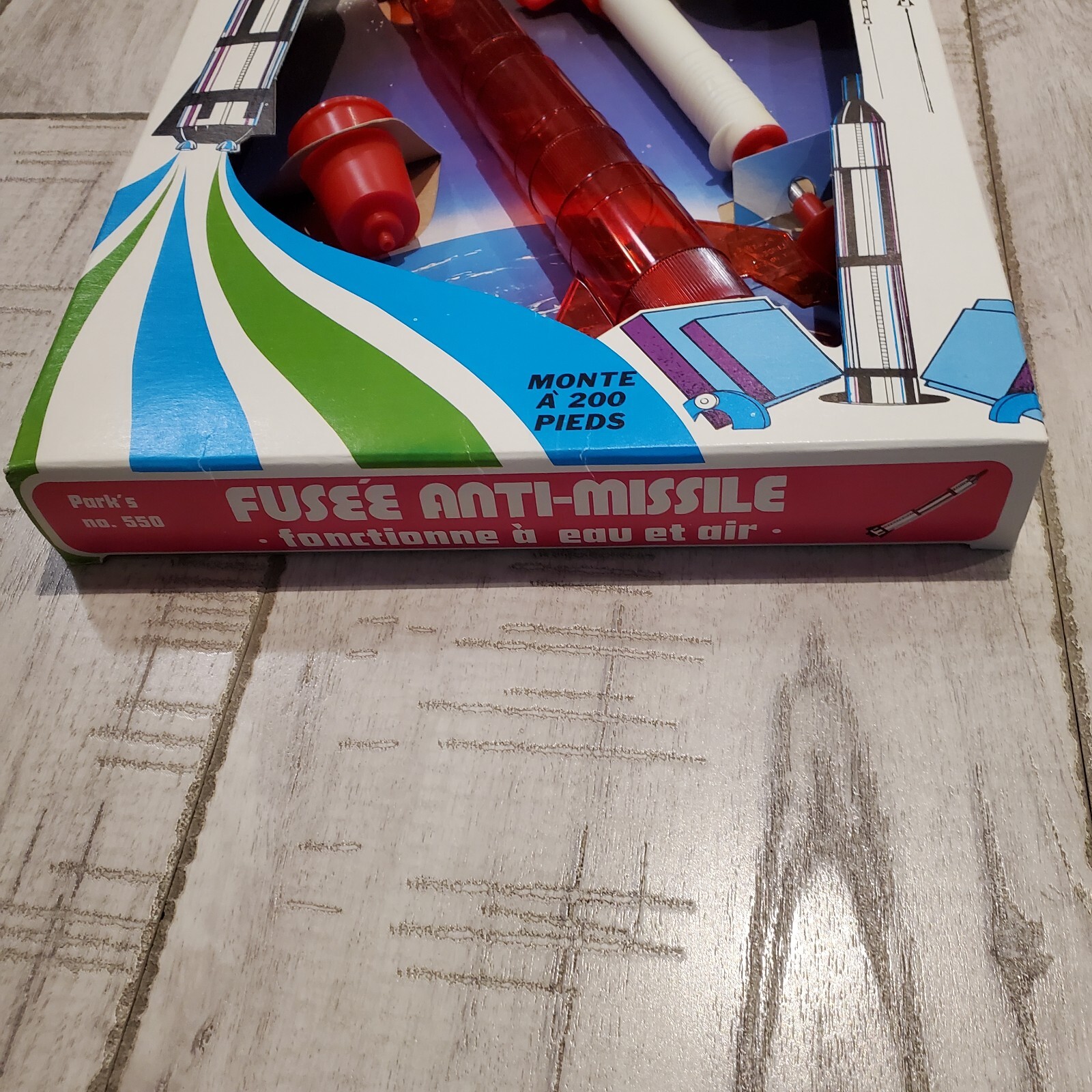 Vintage Park Plastics Anti-Missile Rocket No 550 200ft Uses Air & Water NEW VHTF
