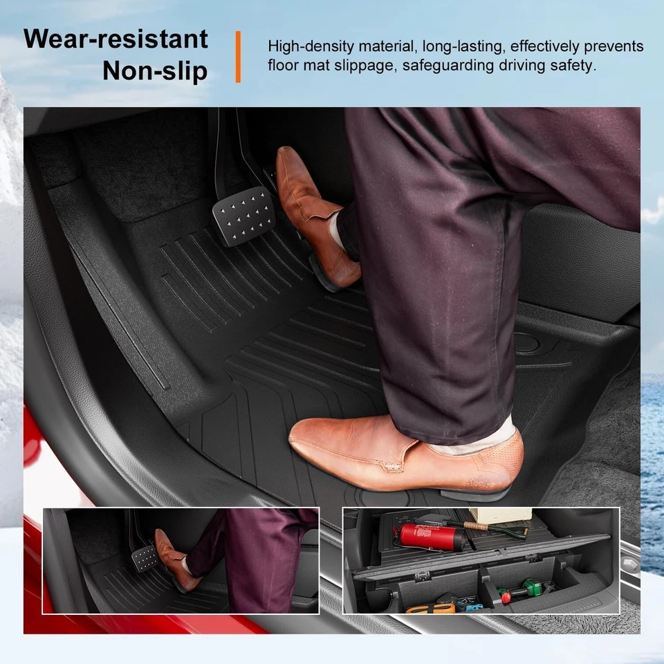 For 2017-2023 GMC Acadia Floor Mats Trunk Mat Backrest Lower Cargo Trunk Liners Foto 4 de 4