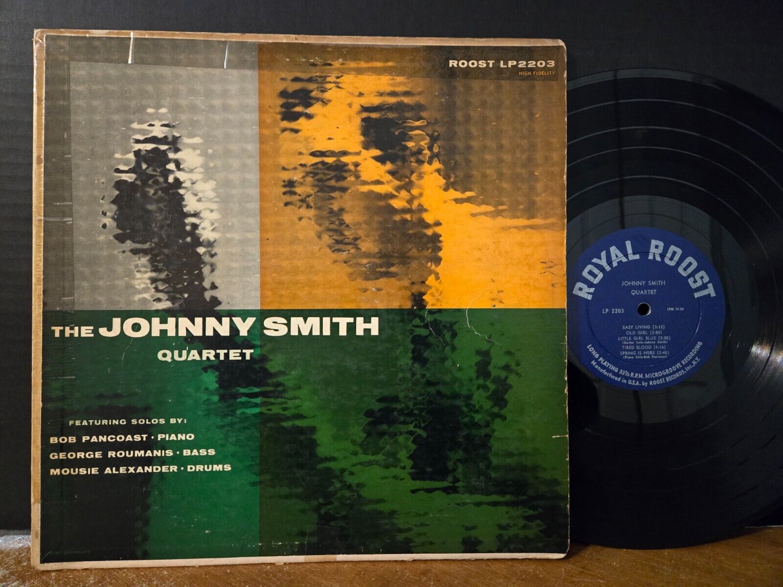 Johnny Smith Quartet 1958 Royal Roost Vinyl LP Cool Jazz Guitar Instrumental