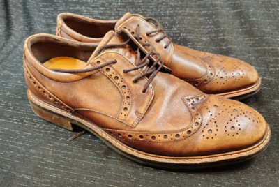 ECCO, Men's, Vitrus I Wing Tip, Lace-Up, Oxford, Brown Leather, Shoes, Size 9.